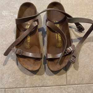 Birkenstock Brown Strappy Sandals